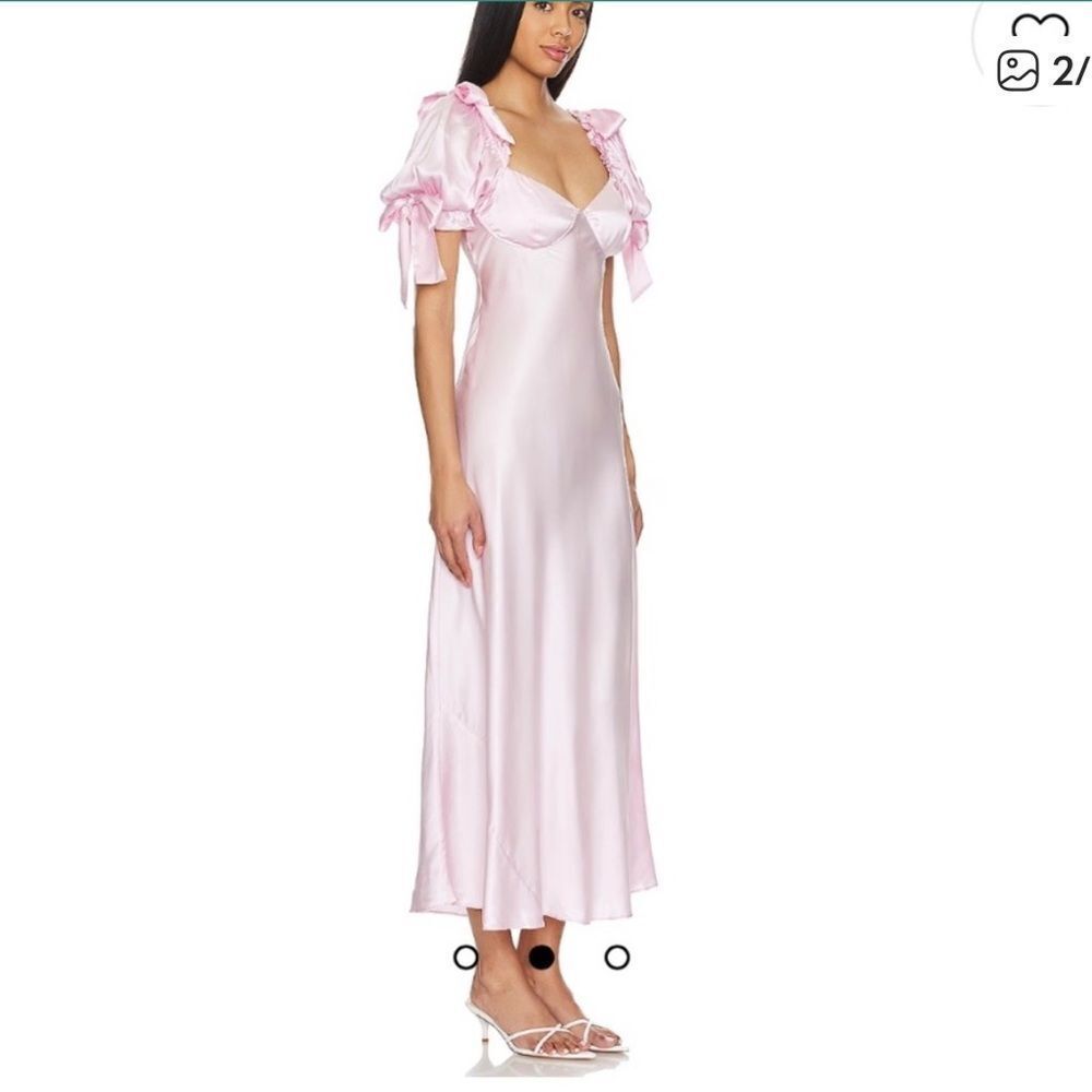 NWT SELKIE The Baby Soft Poet Slip Dress Size 5X Revolve Silk Revolve Baby Pink - Picture 16 of 16